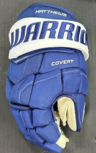 Auston Matthews 2020 Game Used Warrior Gloves Pair #34 Toronto Maple Leafs COA