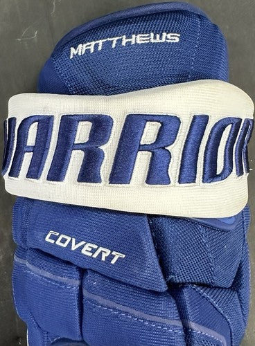 Auston Matthews 2020 Game Used Warrior Gloves Pair #34 Toronto Maple Leafs COA