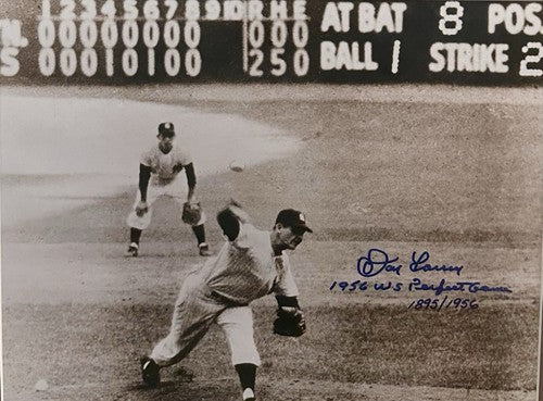 Don Larsen Signed 11x14 Framed Sepia Photo Yankees WS Perfect Game LE Auto COA