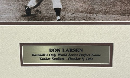 Don Larsen Signed 11x14 Framed Sepia Photo Yankees WS Perfect Game LE Auto COA