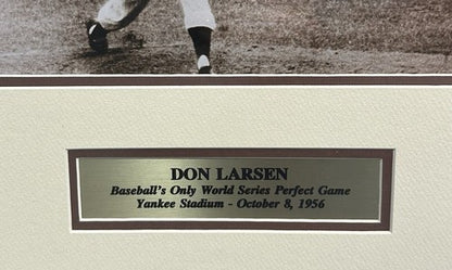 Don Larsen Signed 11x14 Framed Sepia Photo Yankees WS Perfect Game LE Auto COA