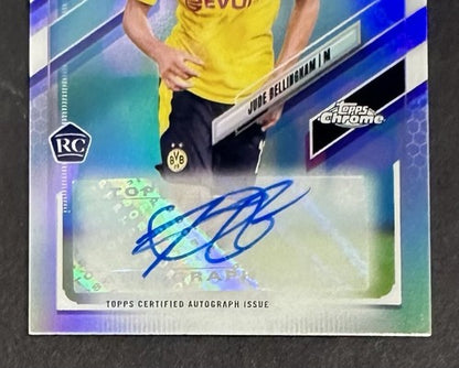 2021 Topps Chrome Jude Bellingham Rookie Card Auto Refractor RC Dortmund Madrid