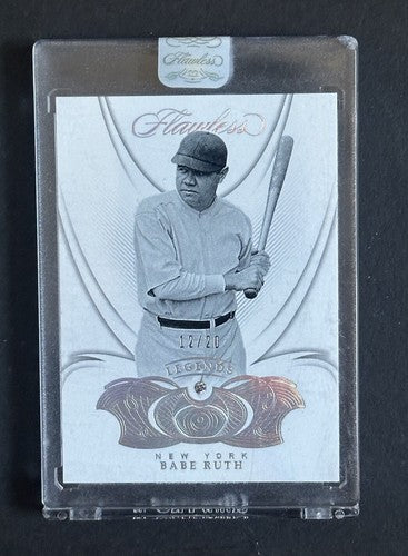2019 Panini Flawless Diamond Babe Ruth Yankees Legends Hof /20 Beautiful Mint