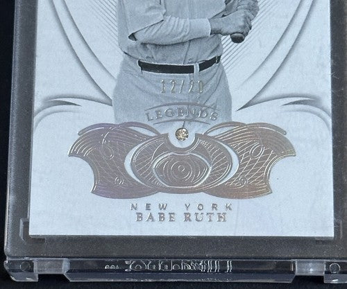 2019 Panini Flawless Diamond Babe Ruth Yankees Legends Hof /20 Beautiful Mint