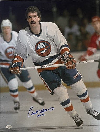 Clark GilliesSigned 16x20 Photo HOF 02 Autograph New York Islanders JSA COA