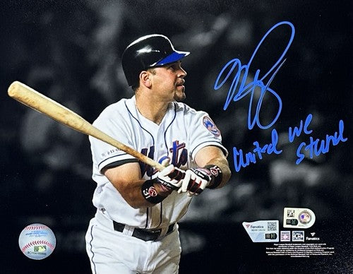 Mike Piazza Mets Signed 8x10 Framed Photo United We Stand 9/11 HR Auto Fanatics