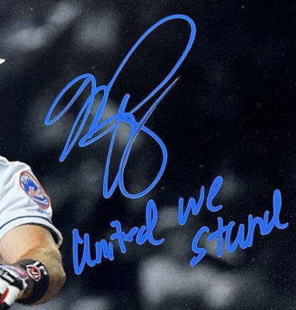 Mike Piazza Mets Signed 8x10 Framed Photo United We Stand 9/11 HR Auto Fanatics