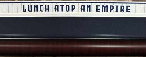 Yankees Lunch Atop Empire 24x8 Framed Litho Photo Jeter Mickey Mantle Babe Ruth