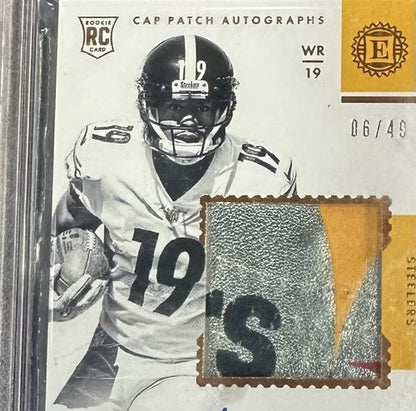 JuJu Smith-Schuster 2017 Panini Encased Auto Cap Patch Rpa /49 BGS 9.5 Steelers