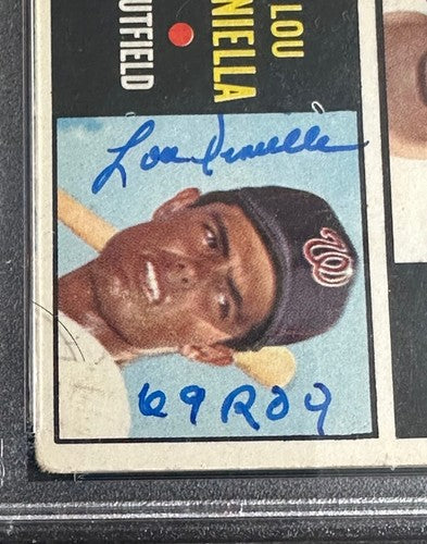 1964 Topps #167 Lou Piniella Signed Rookie Card ROY 69 Psa 10 Mint Auto