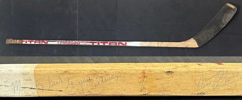 Denis Potvin Signed Game Used TPM 2020 Titan Ultraglass Stick Auto Islanders COA