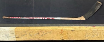 Denis Potvin Signed Game Used TPM 2020 Titan Ultraglass Stick Auto Islanders COA