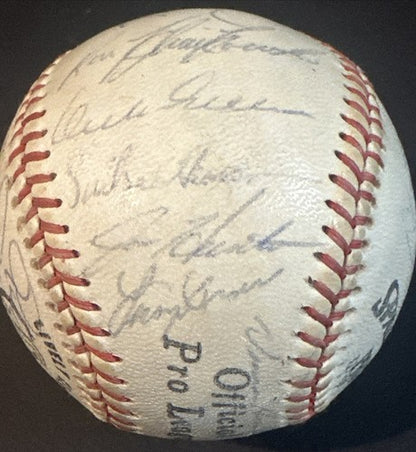 1971 Oakland A’s Team Signed baseball 30 Auto Reggie Jackson Catfish Hunter JSA