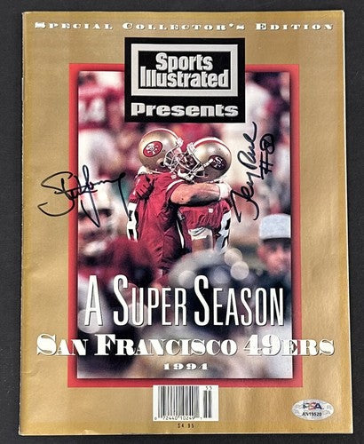 Steve Young Jerry Rice Signed 1994 Super Bowl SI Magazine 49ers Hof Auto Psa Coa