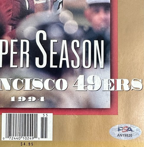 Steve Young Jerry Rice Signed 1994 Super Bowl SI Magazine 49ers Hof Auto Psa Coa