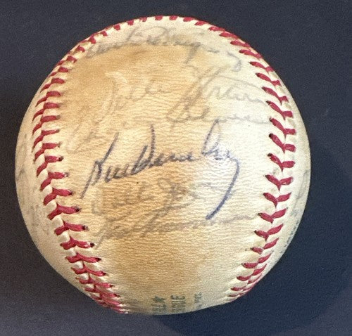 1971 Detroit Tigers Team Signed A.L Baseball Al Kaline Norm Cash 26 Auto Jsa Coa