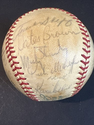 1971 Detroit Tigers Team Signed A.L Baseball Al Kaline Norm Cash 26 Auto Jsa Coa