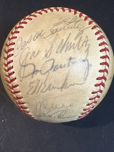 1971 Detroit Tigers Team Signed A.L Baseball Al Kaline Norm Cash 26 Auto Jsa Coa