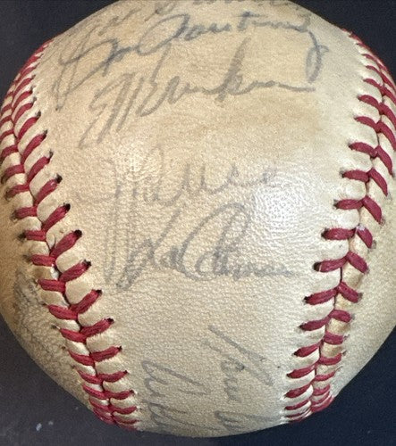 1971 Detroit Tigers Team Signed A.L Baseball Al Kaline Norm Cash 26 Auto Jsa Coa