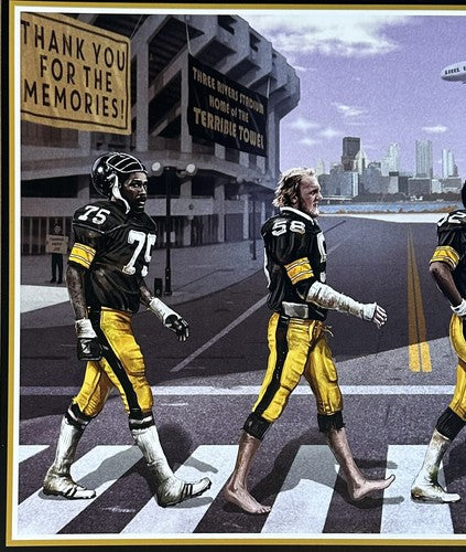 Pittsburgh Steelers Rooney Road 16x20 Litho Photo Greene Lambert Harris Bradshaw