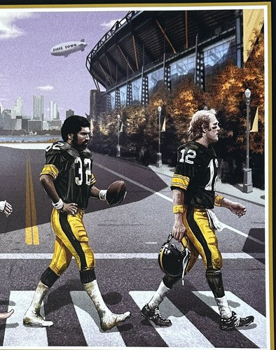 Pittsburgh Steelers Rooney Road 16x20 Litho Photo Greene Lambert Harris Bradshaw