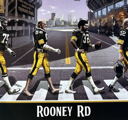 Pittsburgh Steelers Rooney Road 16x20 Litho Photo Greene Lambert Harris Bradshaw