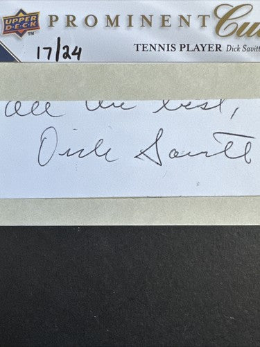2009 Upper Deck Prominent Cuts DICK SAVITT TENNIS Auto Mint HOF CUT SSP #17/24