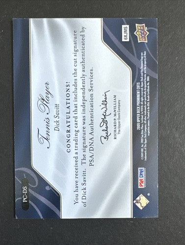 2009 Upper Deck Prominent Cuts DICK SAVITT TENNIS Auto Mint HOF CUT SSP #17/24