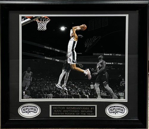 Victor Wembanyama Signed 16x20 Framed Spotlight Photo Spurs Rookie Auto Fanatics