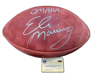 Eli Manning New York Giants Signed  Duke Football Omaha Auto Le/10 Steiner Coa