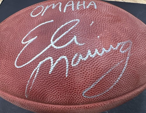 Eli Manning New York Giants Signed  Duke Football Omaha Auto Le/10 Steiner Coa