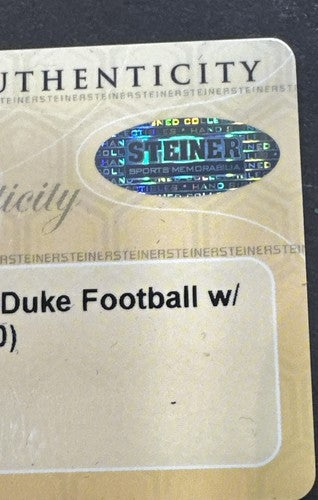Eli Manning New York Giants Signed  Duke Football Omaha Auto Le/10 Steiner Coa