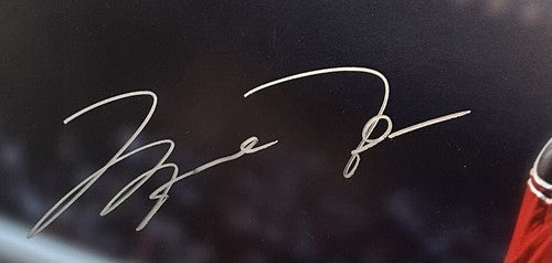 Michael Jordan Signed 16x20 Framed #12 Photo Bulls LE /112 Autograph UDA COA HOF