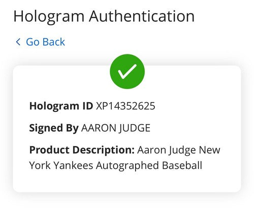 Aaron Judge Signed Official MLB Baseball Autograph Yankees MVP Fanatics MLB COA