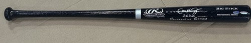 Cal Ripken Jr Signed Rawlings Pro Model Bat 2632 Games Auto Orioles Steiner COA