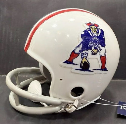 Russ Francis Signed Vintage Throwback Boston Patriots Mini Helmet Auto  COA