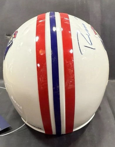 Russ Francis Signed Vintage Throwback Boston Patriots Mini Helmet Auto  COA