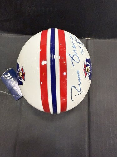 Russ Francis Signed Vintage Throwback Boston Patriots Mini Helmet Auto  COA
