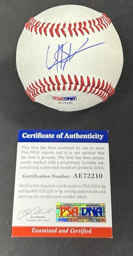 Usain Bolt Signed Rawlings Official League Baseball Jamaica Gold Medal Auto PSA