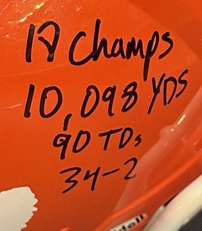 Trevor Lawrence Signed Clemson Authentic Pro FS LE /16 Stat Helmet Auto Fanatics