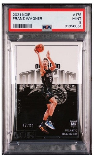 2021-22 Panini Noir Franz Wagner #178 Rookie /99 Psa 9 Mint Rc Orlando Magic