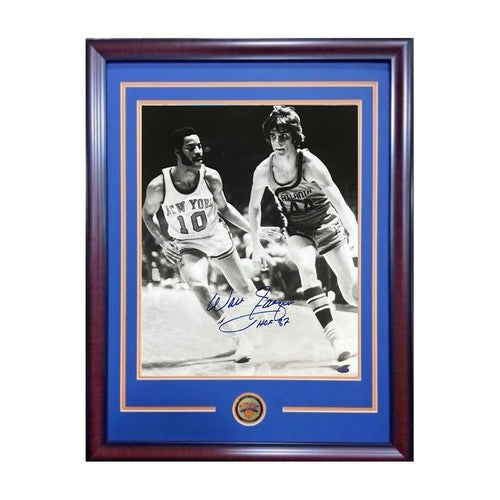 Walt Frazier Signed 16x20 Framed Photo Pete Maravich Knicks HOF 87 Auto Steiner
