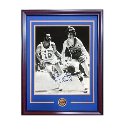 Walt Frazier Signed 16x20 Framed Photo Pete Maravich Knicks HOF 87 Auto Steiner