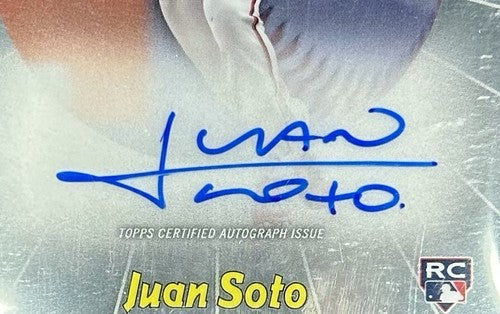 2018 Bowman’s Best Juan Soto Rookie Auto /100 BGS 9.5/10 Best Performers Mets RC