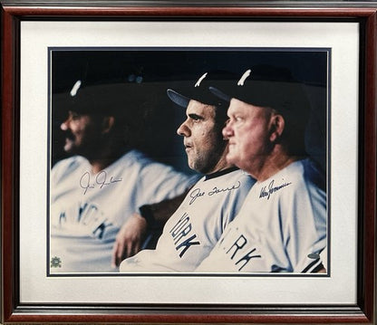 Joe Torre Zimmer Chambliss Signed 16x20 NY Yankees Framed Photo Auto Steiner MLB