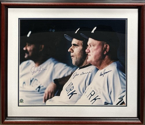 Joe Torre Zimmer Chambliss Signed 16x20 NY Yankees Framed Photo Auto Steiner MLB