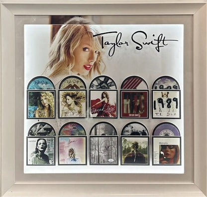 Taylor Swift Signed Light Up 3D Framed Photo Album CD Covers Fearless Auto JSA