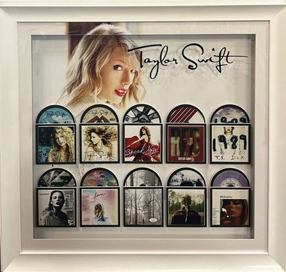 Taylor Swift Signed Light Up 3D Framed Photo Album CD Covers Fearless Auto JSA