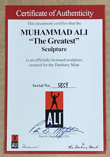 Muhammad Ali The Greatest Sculpture Danbury Mint Figurine Boxing Champion New Le