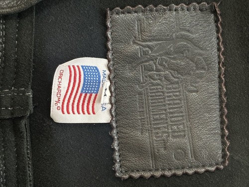 Vintage Branded Garments Black Leather Jacket Button Usa New W/out Tag Sz M 44